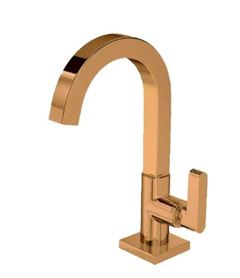 TORNEIRA LAVATORIO MESA BICA ALTA SOUL RED GOLD NBR DN15 DECA