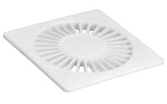 GRELHA QUADRADA BRANCO 100MM RADIAL AMANCO