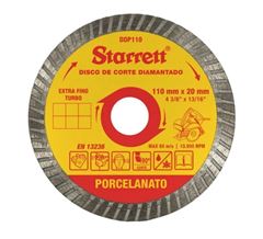 DISCO DE CORTE DIAMANTADO PORCELANATO 110MM DDP110 STARRETT