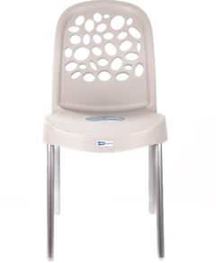 CADEIRA POLIPROPILENO DELUXE COM PÉS DE ALUMÍNIO NUDE FORTE PLÁSTICO