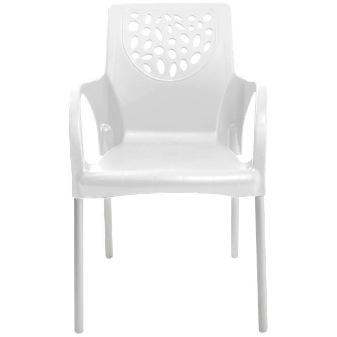 POLTRONA DELUXE PÉ ALUMINIO BRANCA FORTE PLAS