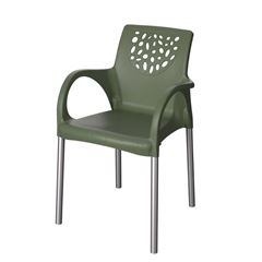 POLTRONA DELUXE PÉ ALUMINIO VERDE FORTE PLAS