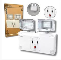 LUMINÁRIA DE EMERGÊNCIA BLOCO 12W 1200LM 2 FAROL BRANCO AVANT