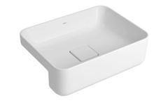 CUBA SEMI-ENCAIXE RETAGULAR COM  MESA 40CM BRANCO DECA