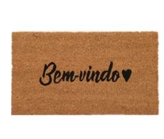 TAPETE ENTRADA FIBRA DE COCO BEM-VINDO AMOR 33X60CM KAPAZI