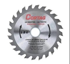 DISCO SERRA VIDEA 4.3/8' 24 DENTES  PARA MADEIRA CORTAG