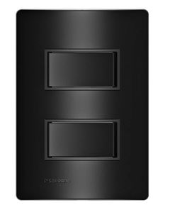 SOPRANO RVT 1 INTERRUPTOR SIMPLES + 1 INTERRUPTOR PARALELO 10A X 250V 4X2 CA PRETO SOPRANO