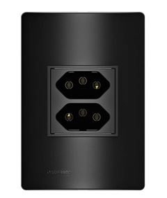 SOPRANO RVT 1 TOMADA 2P+T DUPLEX 20A 250V 4X2 CA PRETO