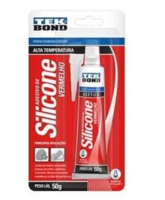 SILICONE ALTA TEMPERATURA 50G VERMELHO TEKBOND