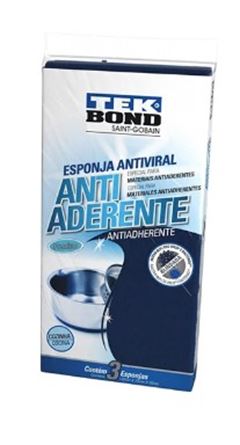 ESPONJA ANTIADERENTE ANTIVIRAL COM 3 UNIDADES AZUL TEKBOND