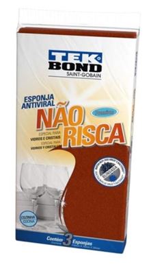 ESPONJA NÃO RISCA COM 3 UNIDADES LARANJA TEKBOND