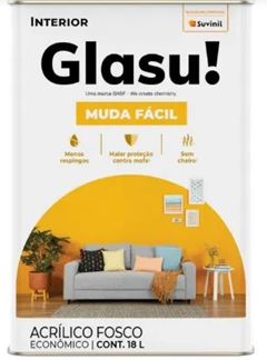 TINTA ACRÍLICO.GLASU MUDA FACIL BRANCO NEVE 18 LITROS