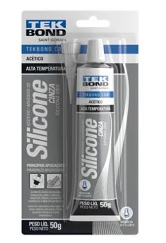 SILICONE ALTA TEMPERATURA 50G CINZA TEKBOND