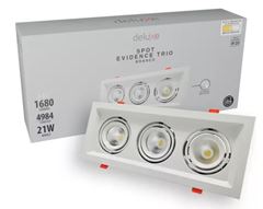 SPOT LED EMBUTIR 21W 3000K-6500K EVIDENCE TRIO BRANCO AVANT