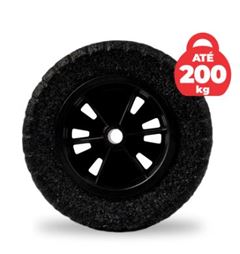 PNEU+RODA PARA CARRO DE MAO 3,50X8X1/2' (12MM) FORCE