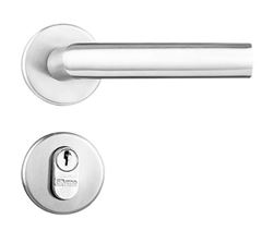 FECHADURA EXTERNA 1400 CAPRI ROSETA INOX ESCOVADO SILVANA