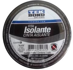 FITA ISOLANTE 19MMX5M PRETO USO GERAL TEKBOND
