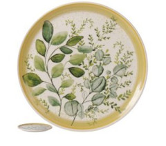 PRATO SOBREMESA CERAMICA SIENA EUCALIPTO FLORARTE