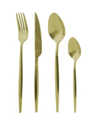 FAQUEIRO 24PC INOX DOURADO FOSCO FLORARTE
