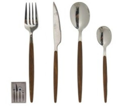 FAQUEIRO 16PC INOX CB.MADEIRA FLORARTE