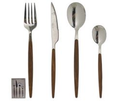 FAQUEIRO 16PC INOX CB.MADEIRA FLORARTE