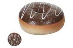 DONUTS DECORATIVO CHOCOLATE 8CM FLORARTE