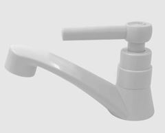 TORNEIRA ABS LAVATÓRIO MESA BAIXA ALAVANCA BRANCA JADDEM