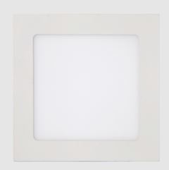 PLAFON LED ALUMINIO EMBUTIR QUADRADO 12W 6500K BRANCA ECONOMAX KIAN