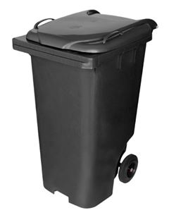 LIXEIRA COM RODAS 120L PRETA NEW TURTLE