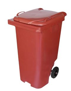 LIXEIRA COM RODAS 120L VERMELHA NEW TURTLE