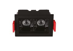 SPOT EMBUTIR RETANGULAR PRETO 4W 3000K DOWNLIGHT LED EVON ASTRALED