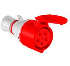 PLUG INDUSTRIAL ACOPLAMENTO 32A 3P+N+T 380/440V VERMELHO ELETROMAR