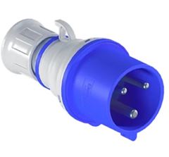 PLUG INDUSTRIAL 32A 2P+T 200/250V AZUL ELETROMAR