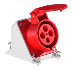 TOMADA INDUSTRIAL DE SOBREPOR 16A 3P+T 380/440V VERMELHO