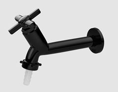 TORNEIRA ABS TANQUE COM BICO 15CM PRETO SICILIA HERC