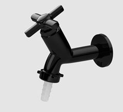 TORNEIRA ABS TANQUE COM BICO 10CM PRETO SICILIA HERC