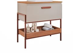 GABINETE PORTINARI CAPPUCCINO/FREIJO 80CM