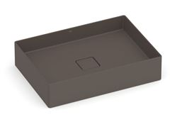 CUBA DE APOIO RETANGULAR 51X36CM SEM MESA PARA METAL TERRA CAFE T6 ROCA