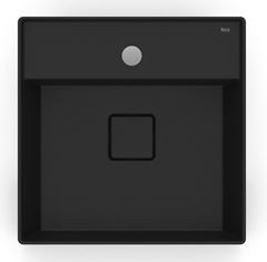 CUBA SEMIENCAIXE QUADRADA 40X40CM COM MESA T10 TERRA MATTE BLACK ROCA