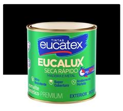 ESMALTE EUCALUX SECA RAPIDO 225ML PRETO FOSCO EUCATEX