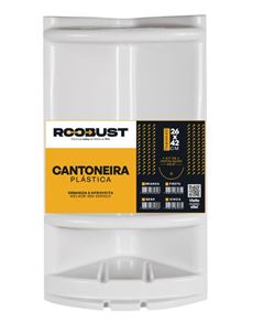 PORTA SHAMPOO PLÁSTICA PARA BANHEIRO BRANCA ROOBUST