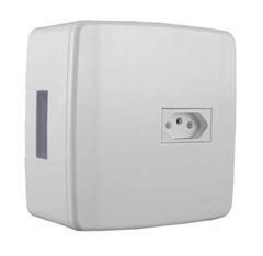 CAIXA PARA DISJUNTOR BIPOLAR COM TOMADA 2P+T 20A SOBREPOR ILUMI