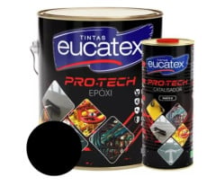 ESMALTE EPÓXI 2,7L+CATALISADOR 900ML PRETO PRO-TECH EUCATEX