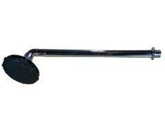 CHUVEIRO 4'' CROMADO COM CRIVO PRETO LUCRIMAR