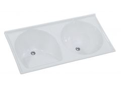 TANQUE MARMORE DUPLO JUNIOR SINTÉTICO 85X45 CINZA