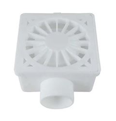 RALO SIFONADO QUADRADO C/GRELHA BRANCO 100X100X40 SOCEL