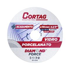DISCO DIAMANTADO PORCELANATO VIDRO 110X20MM CORTAG