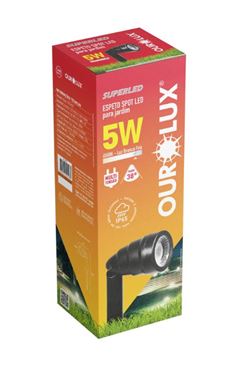 ESPETO LED PRETO 05W VERDE OUROLUX