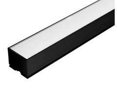 PERFIL PARA FITA LED SOBREPOR 20X15MM 2M PRETO OUROLUX
