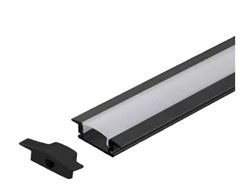 PERFIL PARA FITA LED EMBUTIR 27X9.6MM 2M PRETO OUROLUX